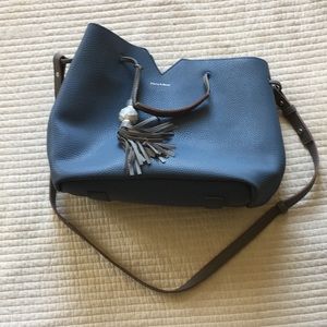 Blue Purse with Zipper Pouch